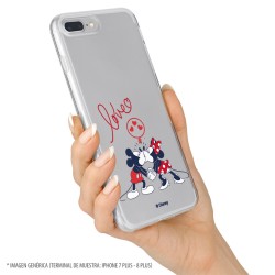 Funda para iPhone 8 Plus Oficial de Disney Mickey y Minnie Love - Clásicos Disney
