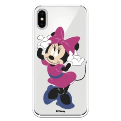 Funda para iPhone X Oficial de Disney Minnie Rosa - Clásicos Disney