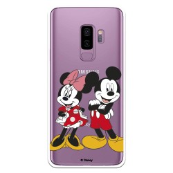 Funda para Samsung Galaxy S9 Plus Oficial de Disney Mickey y Minnie Posando - Clásicos Disney