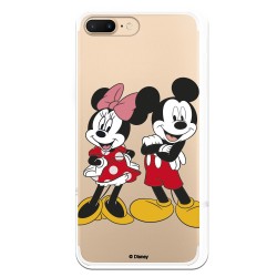 Funda para iPhone 7 Plus Oficial de Disney Mickey y Minnie Posando - Clásicos Disney