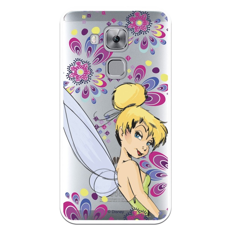 Funda para Huawei Nova Plus Oficial de Disney Campanilla Flores - Peter Pan