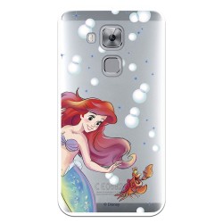 Funda para Huawei Nova Plus Oficial de Disney Ariel y Sebastián Burbujas - La Sirenita