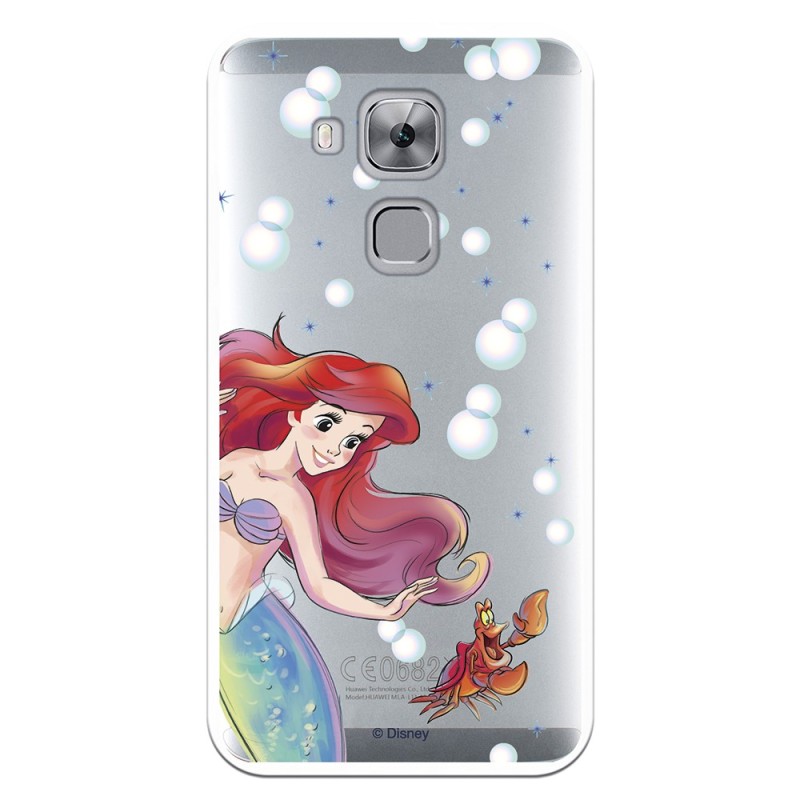 Funda para Huawei Nova Plus Oficial de Disney Ariel y Sebastián Burbujas - La Sirenita