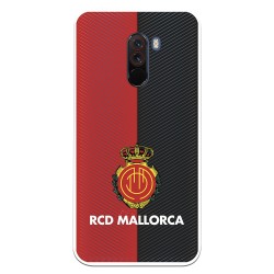Funda para  Xiaomi Pocophone F1 del Mallorca RCD Mallorca Diagonales Transparente - Licencia Oficial RCD Mallorca
