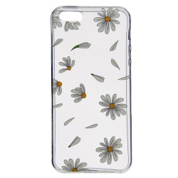 Funda Dibujo Margaritas Blanca para iPhone 5S