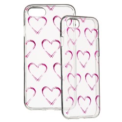 Funda Dibujo Corazones para iPhone 7