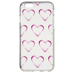 Funda Dibujo Corazones para iPhone 6S