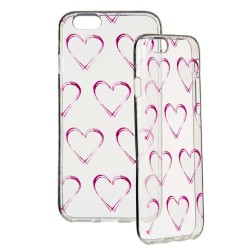 Funda Dibujo Corazones para iPhone 6S