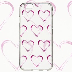 Funda Dibujo Corazones para iPhone 6