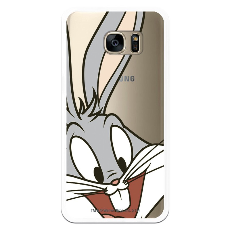 Funda Oficial Warner Bros Bugs Bunny Transparente para Samsung Galaxy S7 Edge - Looney Tunes