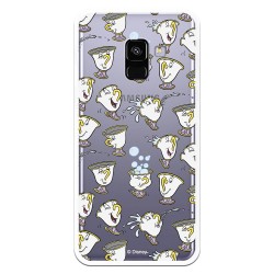 Funda Oficial Disney Chip Potts Siluetas Transparente para Samsung Galaxy A5 2018