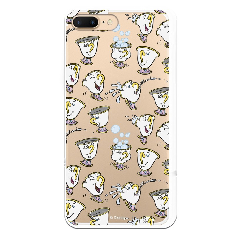 Funda Oficial Disney Chip Potts Siluetas Transparente para iPhone 8 Plus