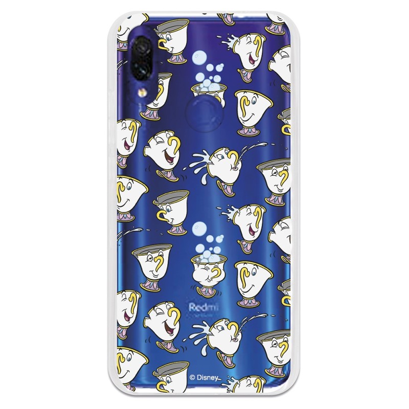 Funda Oficial Disney Chip Potts Siluetas Transparente para Xiaomi Redmi 7