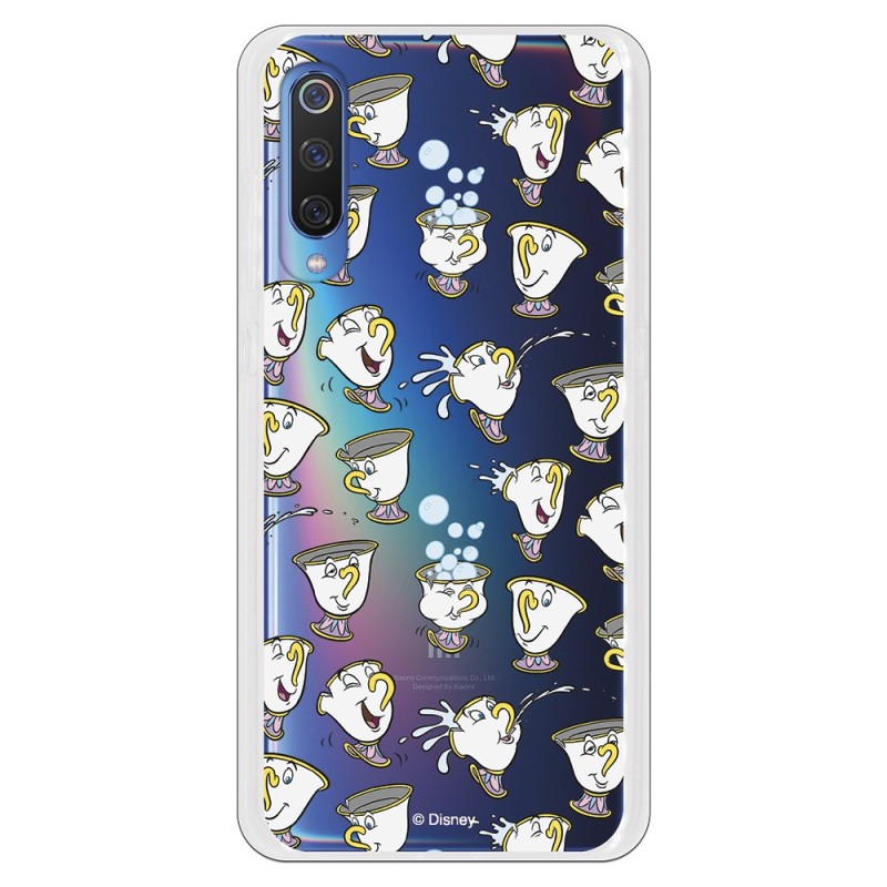 Funda Oficial Disney Chip Potts Siluetas Transparente para Xiaomi Mi 9