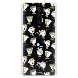 Funda Oficial Disney Chip Potts Siluetas Transparente para Xiaomi Mi 9T