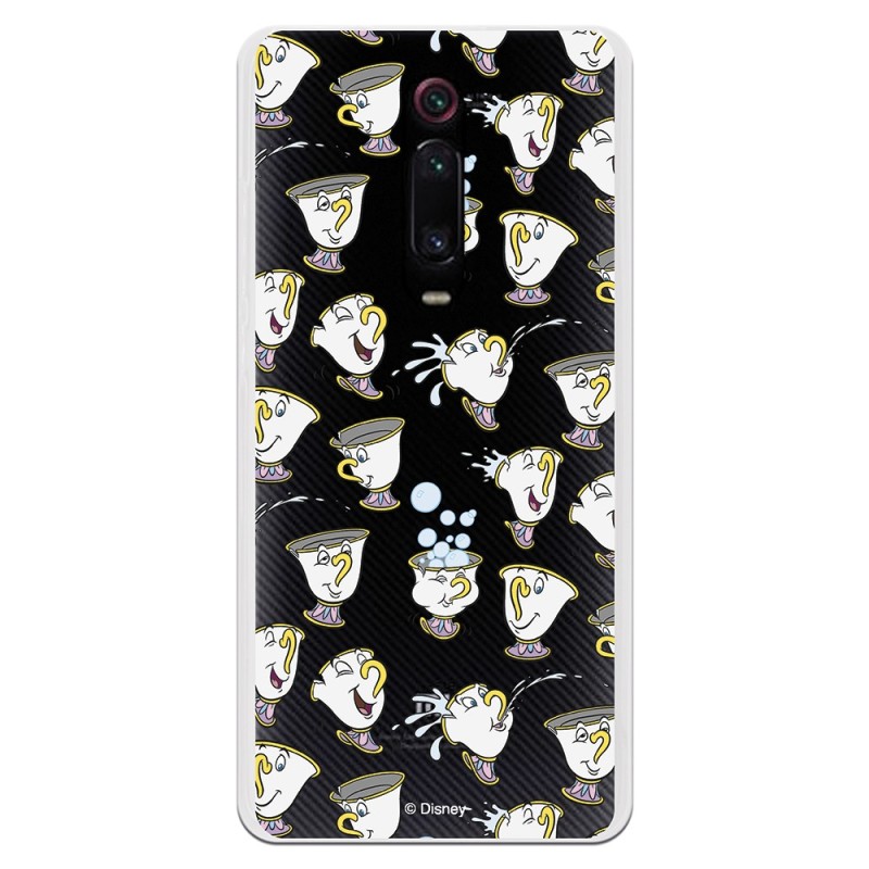 Funda Oficial Disney Chip Potts Siluetas Transparente para Xiaomi Mi 9T