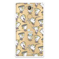 Funda Oficial Disney Chip Potts Siluetas Transparente para Sony Xperia L2