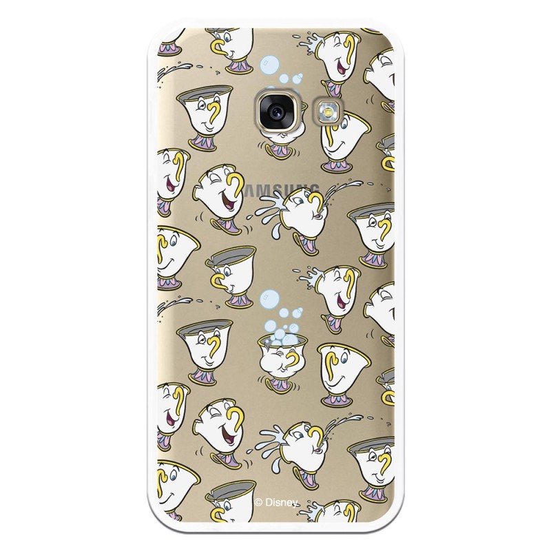 Funda Oficial Disney Chip Potts Siluetas Transparente para Samsung Galaxy A3 2017