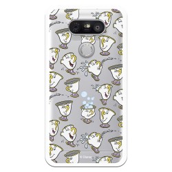 Funda Oficial Disney Chip Potts Siluetas Transparente para LG G5