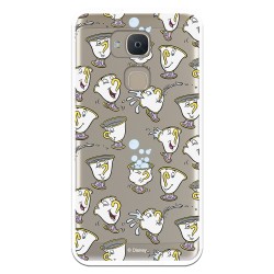 Funda Oficial Disney Chip Potts Siluetas Transparente para Bq Aquaris V Plus