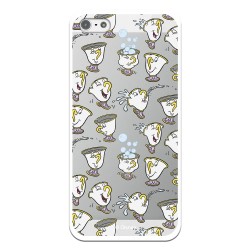 Funda Oficial Disney Chip Potts Siluetas Transparente para iPhone 5