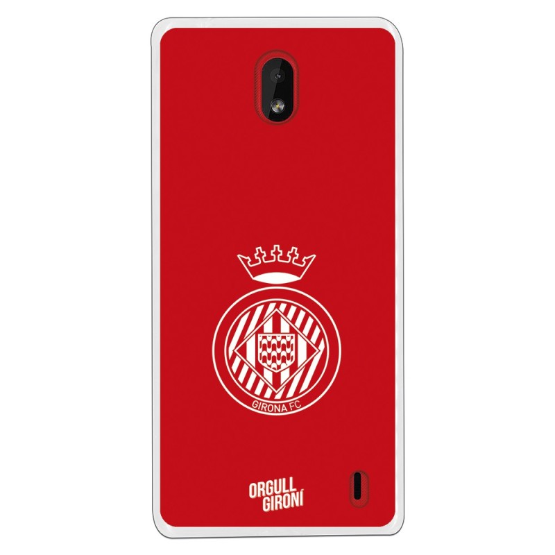 Funda Oficial Girona FC Escudo Equi roja para Nokia 1 Plus