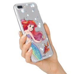Funda Oficial Disney Sirenita y Sebastián Transparente para Xiaomi Redmi Note 4X - La Sirenita