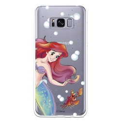 Funda Oficial Disney Sirenita y Sebastián Transparente para Samsung Galaxy S8 - La Sirenita