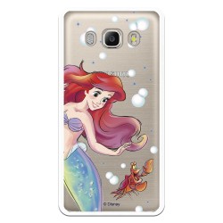 Funda Oficial Disney Sirenita y Sebastián Transparente para Samsung Galaxy J5 2016 - La Sirenita