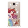 Funda Oficial Disney Sirenita y Sebastián Transparente para Huawei Y5 2017 - La Sirenita