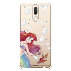 Funda Oficial Disney Sirenita y Sebastián Transparente para Huawei Mate 10 Lite - La Sirenita