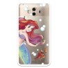 Funda Oficial Disney Sirenita y Sebastián Transparente para Huawei Mate 10 - La Sirenita