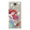 Funda Oficial Disney Sirenita y Sebastián Transparente para BQ Aquaris U - La Sirenita