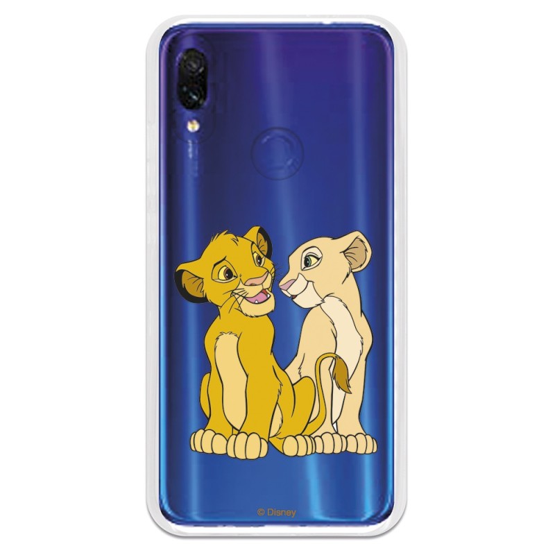 Funda Oficial Disney Simba y Nala transparente para Xiaomi Redmi 7 - El Rey León