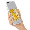 Funda Oficial Disney Simba y Nala transparente para Xiaomi Redmi 7 - El Rey León