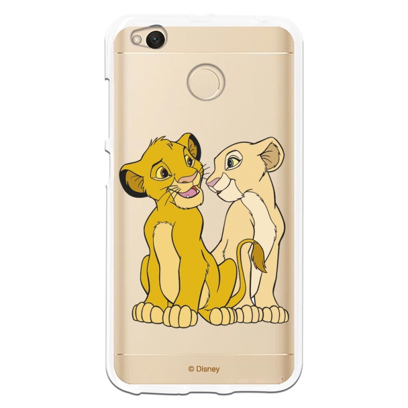 Funda Oficial Disney Simba y Nala transparente para Xiaomi Redmi 4X - El Rey León