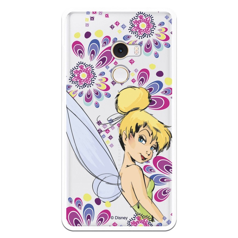 Funda Oficial Disney Campanilla Flores Transparente para Xiaomi Mi Mix 2 - Peter Pan