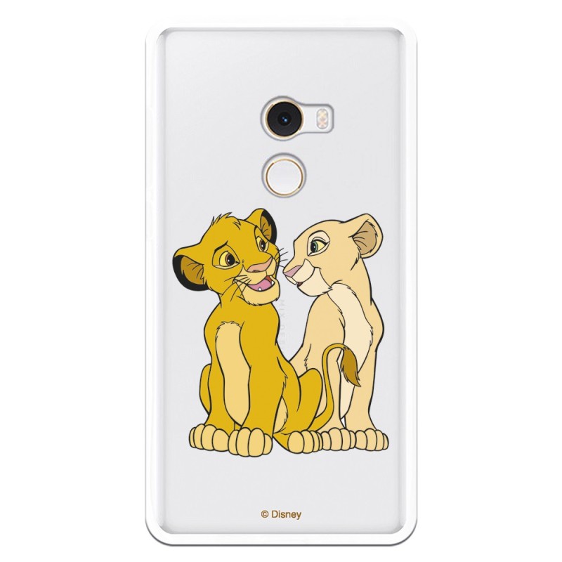 Funda Oficial Disney Simba y Nala transparente para Xiaomi Mi Mix 2 - El Rey León