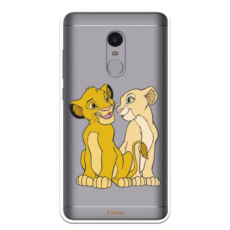 Funda Oficial Disney Simba y Nala transparente para Xiaomi Redmi Note 4 - El Rey León