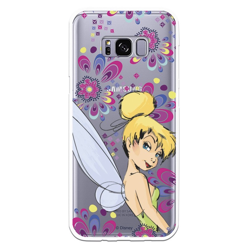 Funda Oficial Disney Campanilla Flores Transparente para Samsung Galaxy S8 Plus - Peter Pan