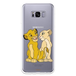 Funda Oficial Disney Simba y Nala transparente para Samsung Galaxy S8 Plus - El Rey León