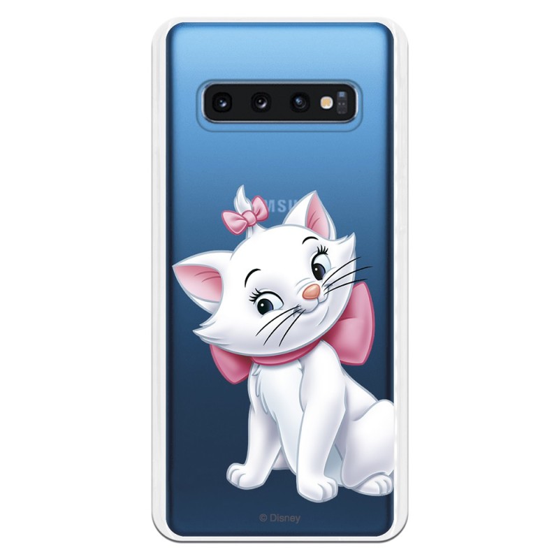 Funda Oficial Disney Marie Silueta transparente para Samsung Galaxy S10 - Los Aristogatos