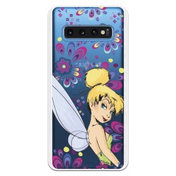 Funda Oficial Disney Campanilla Flores Transparente para Samsung Galaxy S10 - Peter Pan