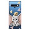 Funda Oficial Disney Dumbo silueta transparente para Samsung Galaxy S10