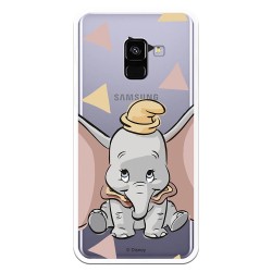 Funda Oficial Disney Dumbo silueta transparente para Samsung Galaxy A5 2018