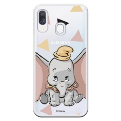 Funda Oficial Disney Dumbo silueta transparente para Samsung Galaxy A40