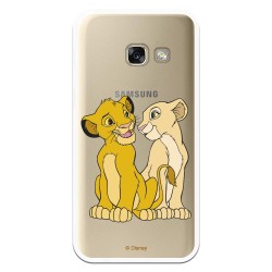 Funda Oficial Disney Simba y Nala transparente para Samsung Galaxy A3 2017 - El Rey León