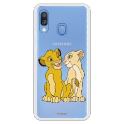 Funda Oficial Disney Simba y Nala transparente para Samsung Galaxy A20e - El Rey León