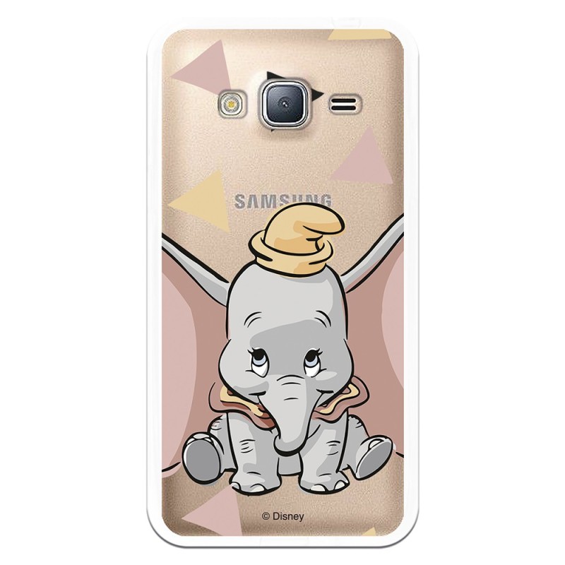 Funda Oficial Disney Dumbo silueta transparente para Samsung Galaxy J3 2016