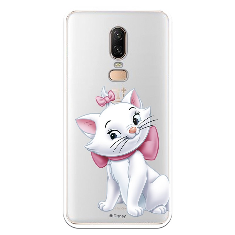 Funda Oficial Disney Marie Silueta transparente para Oneplus 6 - Los Aristogatos